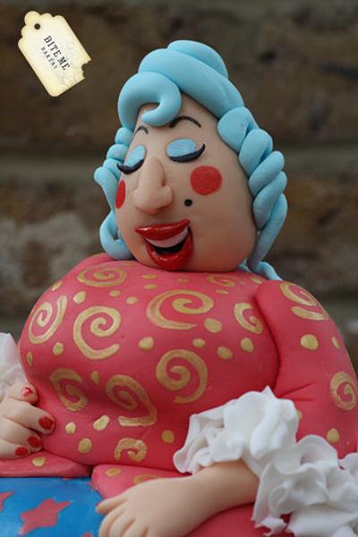 Pantomime Dame / Ugly Sister Cake for theatre group - Cake by Samantha Pilling