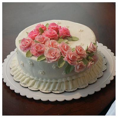 Rose Spray Cake - Cake by Prima Cakes and Cookies - Jennifer