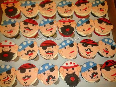 Pirate Cupcake Toppers - Cake by debscakecreations