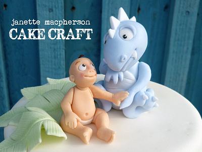 Dinosaur Christening Cake - Cake by Janette MacPherson Cake Craft