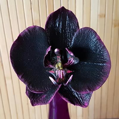 Black Phalaenopsis Orchid - Cake by Lori Snow