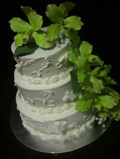 Sugar Orchids - Cake by CalhounsCakery