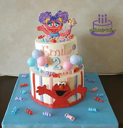 Girly Elmo Cake - Cake by Mommade Cakes 