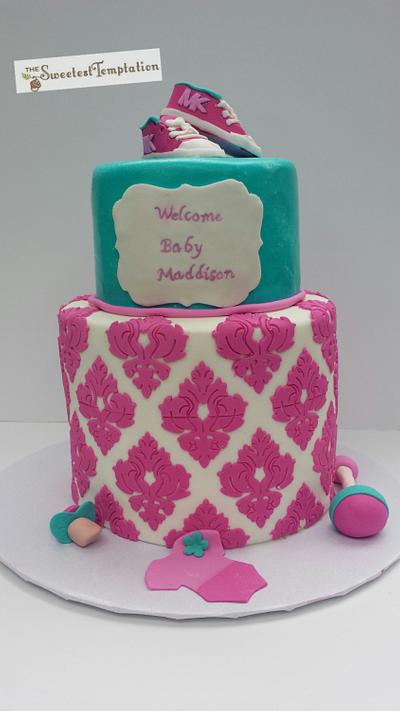Damask Baby Shower  - Cake by The Sweetest Temptation