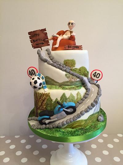 40th Birthday cake - Cake by Suzi Saunders