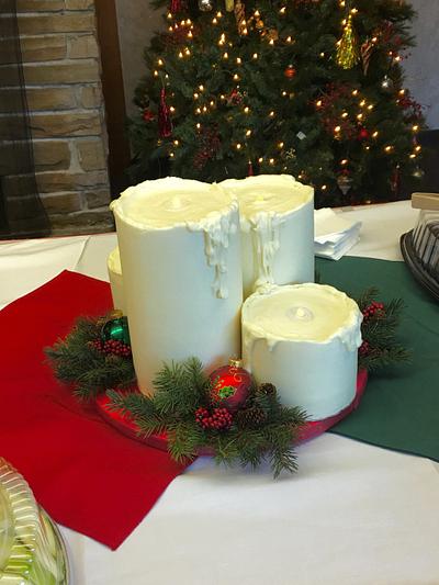 Christmas Candles - Cake by Sweets By Monica