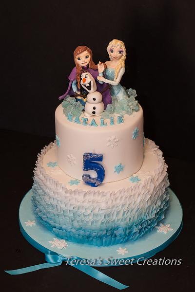 Frozen Elsa Anna Olaf Cake :) - Cake by teresasweetcreations
