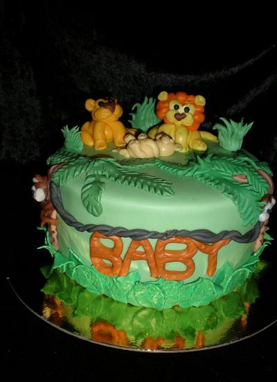 Jungle Baby Shower - Cake by Sugarart Cakes