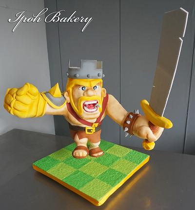 The Barbarian King from COC - Cake by William Tan