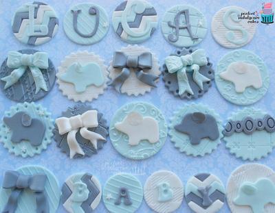 Baby Shower Cupcake Toppers - Cake by Maria Cazarez Cakes and Sugar Art