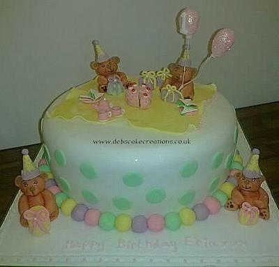 Teddy Bears Birthday Picnic - Cake by debscakecreations
