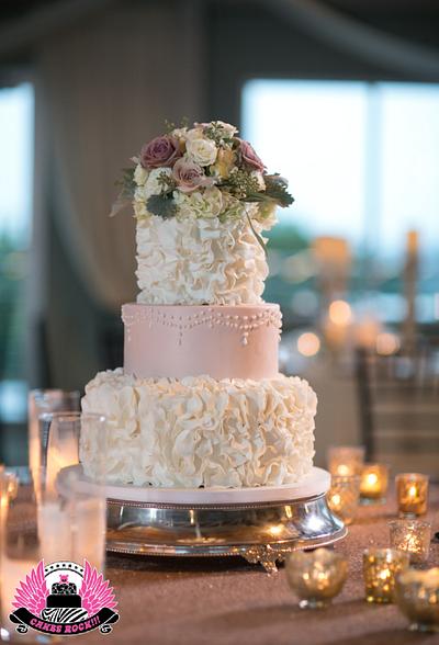 Ruffled Wedding Cake - Cake by Cakes ROCK!!!  