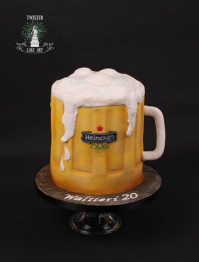 Heineken beer mug cake - Cake by Twister Cake Art