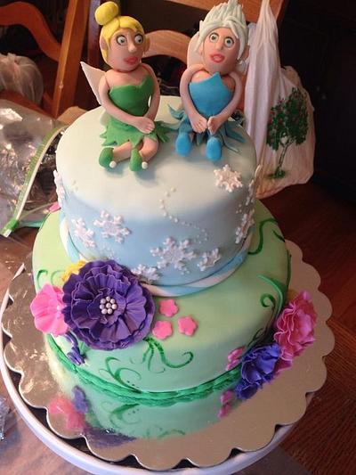 Tinkerbell and Periwinkle - Cake by Megan