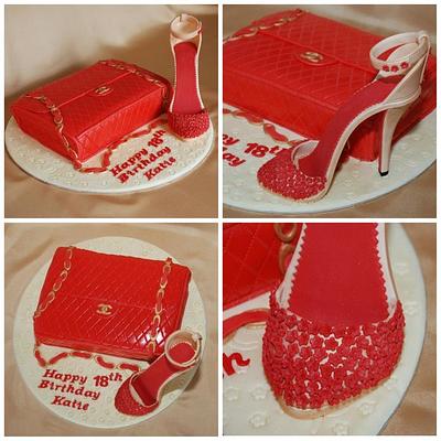 Chanel bag and shoe - Cake by Cushty cakes 