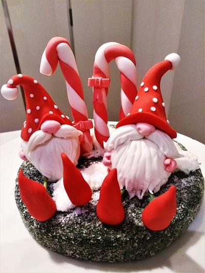 Birthday cake topper - Gnomes of the mushrooms - Cake by Clara