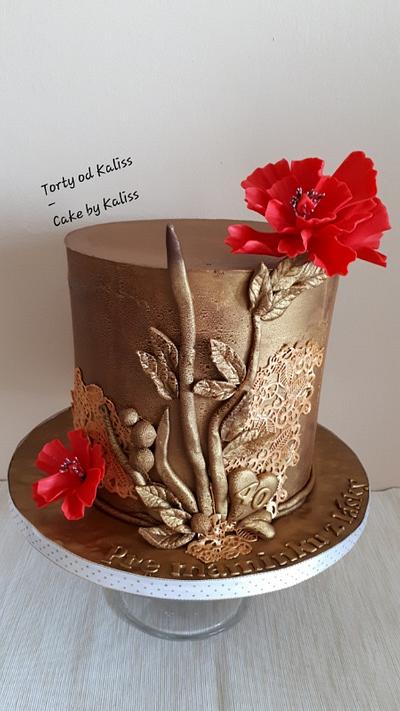 Golden birthday - Cake by Kaliss