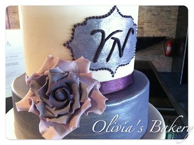 Purple Wedding - Cake by Olivia's Bakery