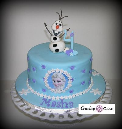 Single Tier Frozen Birthday Cake - Cake by Craving Cake