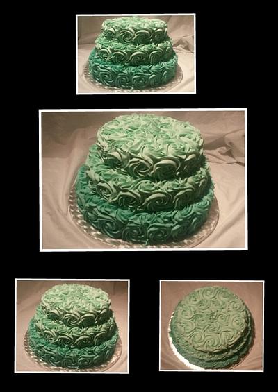 Buttercream ombre rosettes!  - Cake by Jenny Edman