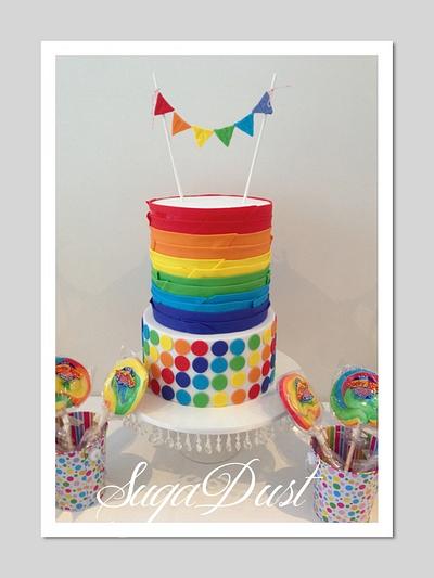 Rainbow Spots & Stripes - Cake by Mary @ SugaDust