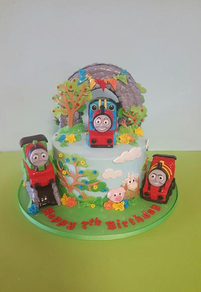 Thomas the tank engine cake  - Cake by The Custom Piece of Cake