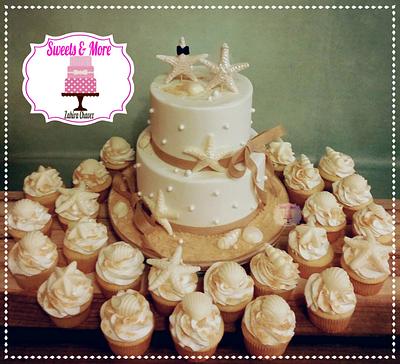 beach wedding cake - Cake by sweetsnmore