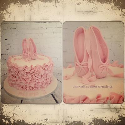 Ballerina slippers and ruffles - Cake by Chantelle's Cake Creations