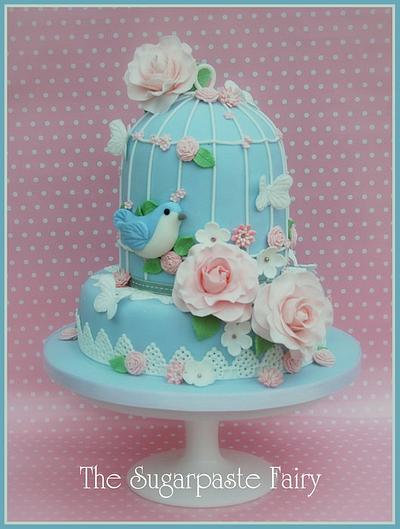 Birdcage Christening cake - Cake by The Sugarpaste Fairy