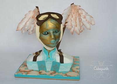 Venetian Carnival Steampunk Avaiator(Carnival Cakers) - Cake by Heather McGrath