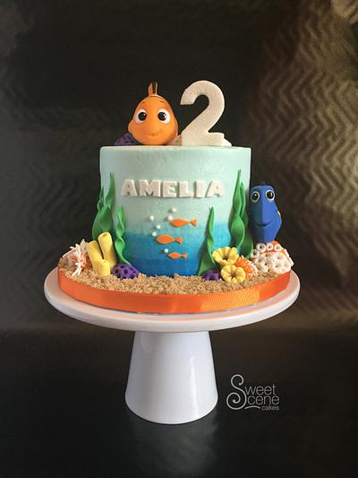  Nemo and Dory inspired  - Cake by Sweet Scene Cakes