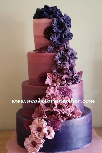 Purple Ombre cake - Cake by Kara