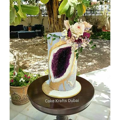 Geode Barrel cake  - Cake by Vinita Lobo