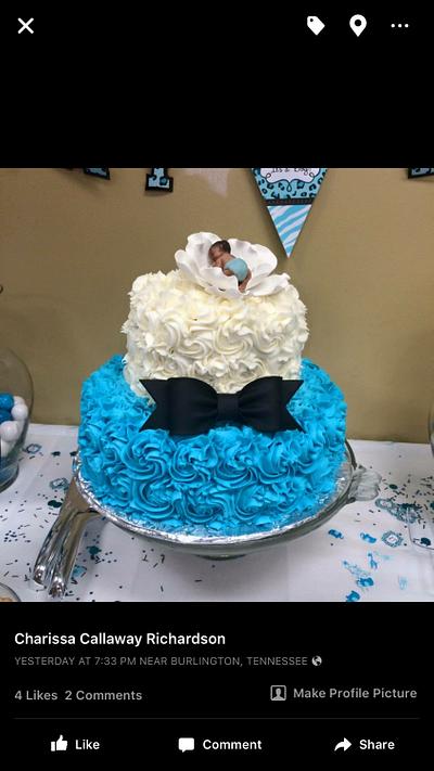Baby boy baby shower  - Cake by Cerobs