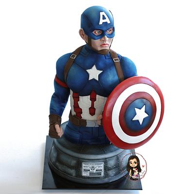 Captain America Cake  - Cake by Inspired Cakes - by Amy 