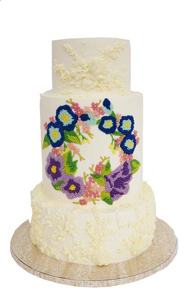 Bas Relief and Beadwork - Cake by Queen of Hearts Couture Cakes