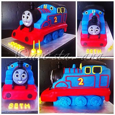 Thomas the train - Cake by ALotofSugar