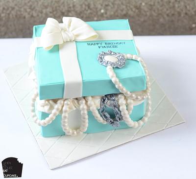 Tiffany gift box cake!  - Cake by Sahar Latheef