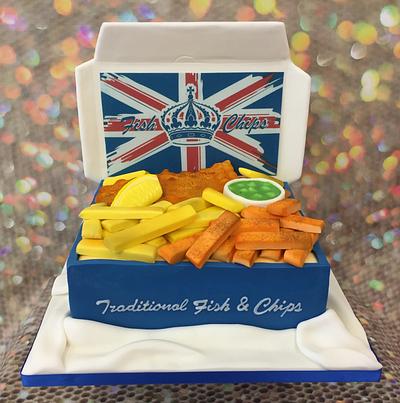 Fish and chips - Cake by The Cake Lady 