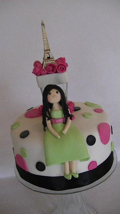 Paris themed birthday cake and cupcakes - Cake by fusion cakes srilanka