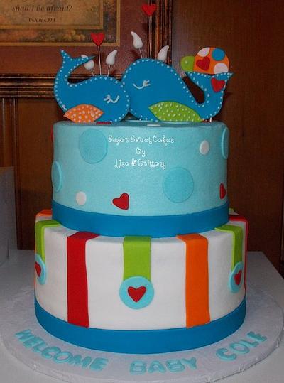Whales & a Turtle - Cake by Sugar Sweet Cakes