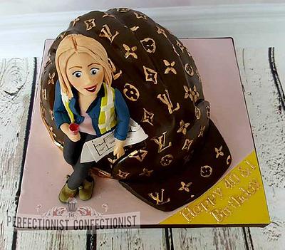 Julie - Louis Vuitton Hard Hat Birthday Cake - Cake by Niamh Geraghty, Perfectionist Confectionist