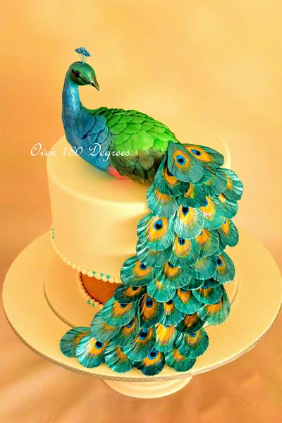 Glistening Peacock Cake - Cake by Oven 180 Degrees