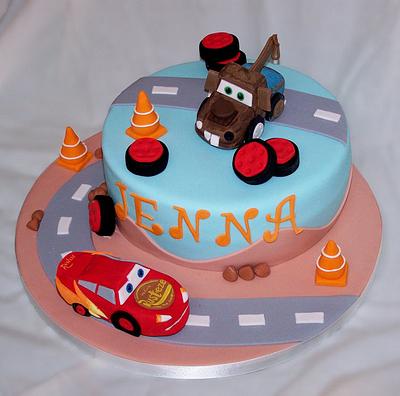 Cars for Jenna - Cake by Sandra's cakes