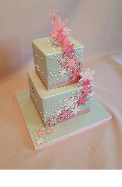 Snowflake cake - Cake by jameela