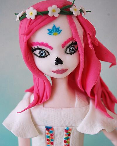 "Peace" Sugar Skull Bakers 2016 - Cake by Devoted To Cakes