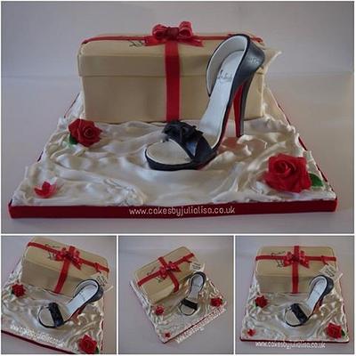 Louboutin Shoe & Shoe Box - Cake by Cakes by Julia Lisa