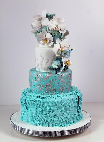 Wedding cake with sugar orchids - Cake by Tortenherz