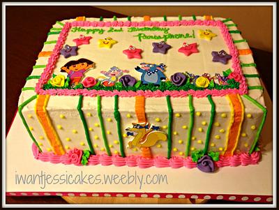 Dora the Explorer sheet cake - Cake by Jessica Chase Avila