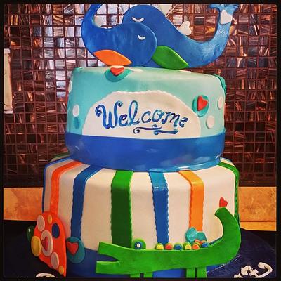Ahoy Baby Shower Cake - Cake by Rosey Mares